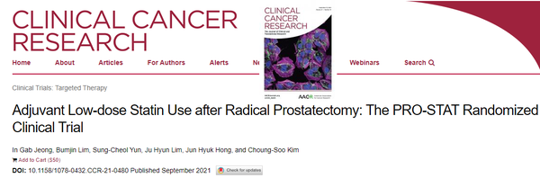 Clinical Cancer Research에 게재된 논문