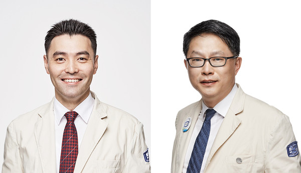 왼쪽부터 서울성모병원 정형외과 신승한 교수, 정양국 교수