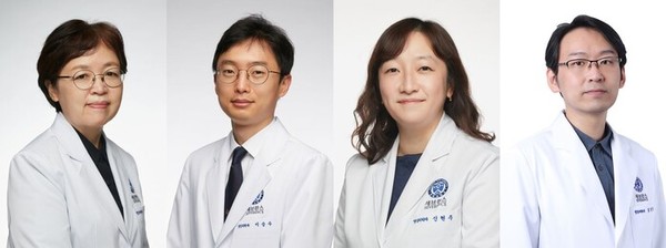 왼쪽부터 용인세브란스병원 김은경·이승수·신현주, 세브란스병원 김성원 교수