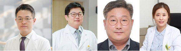 왼쪽부터 박철 교수, 임현 교수, 정창원 교수, 김유리 교수