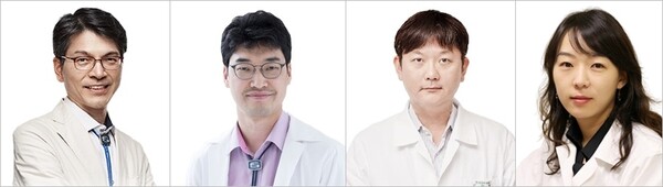 사진왼쪽부터 서울성모병원 혈액병원 민창기, 박성수 교수, 은평성모병원(신승환 교수), 인천성모병원(양승아 교수).