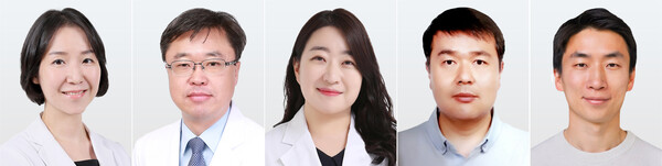 강예은 교수, 구본석 교수, 이성은 교수, 김선규 박사, 박성열 박사. 사진 제공=충남대병원