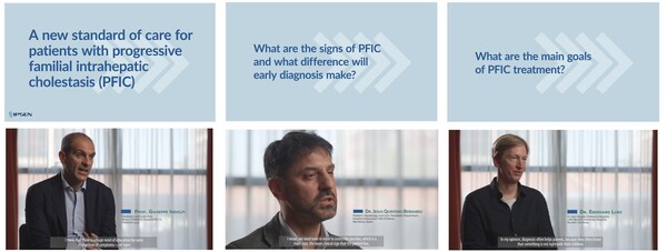ESPGHAN 2024 연례회의 기념, Ipsen이 제작한 PFIC 질환 인식 제고 영상에 유럽 소아 소화기 전문가들이 참여했다. (출처-입센 글로벌 홈페이지)
