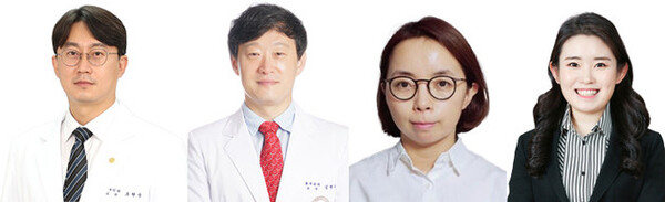 (왼쪽부터)고려대 구로병원 산부인과 조현웅 교수, 심장혈관흉부외과 김현구 교수, 의과대학 대학원 정옥화 교수, 구로병원 산부인과 정소현 임상강사
