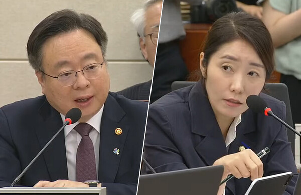 보건복지부 조규홍 장관(왼쪽)은 26일 국회 보건복지위원회 청문회에서 의대 정원 2,000명 증원 발표 이후 투입 예산을 묻는 더불어민주당 강선우 의원 질의에 "교육부가 협의 중"이라고 답했다. ⓒ청년의사