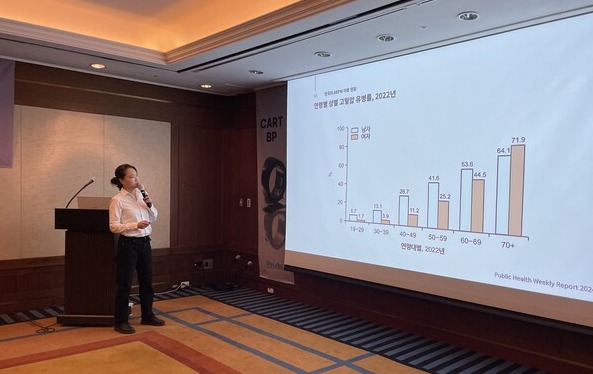 서울대병원 순환기내과 이희진 임상강사가 카트 비피의 임상적 유용성에 대해 설명하고 있다.