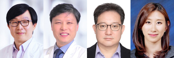김붕년 교수, 손철호 교수, 송희진 연구교수, 임유빈 임상강사. 사진 제공=서울대병원