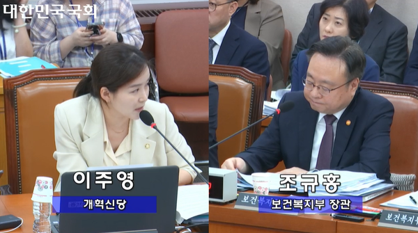 개혁신당 이주영 의원은 16일 오후 열린 국회 보건복지위원회 전체회의에서 전문의 중심 병원 등 정부의 의료개혁 정책에 대해 비판했다. 사진=국회방송 캡쳐