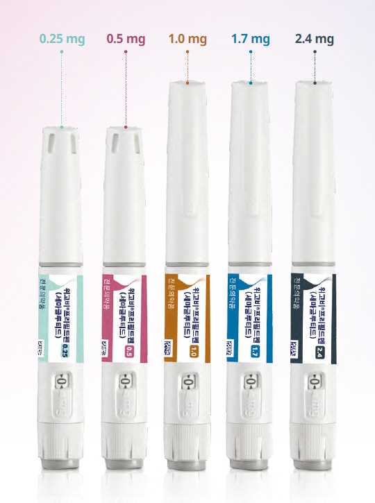 노보 노디스크의 비만치료제 ‘위고비 프리필드펜 0.25, 0.5, 1.0, 1.7, 2.4(세마글루티드)’